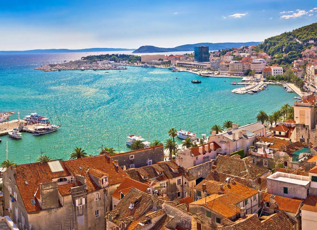 widok na Split z góry